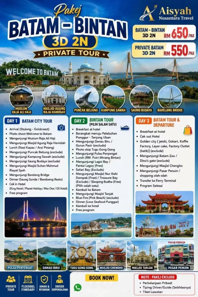 3D2N Premium Private Tour: Batam & Bintan Island