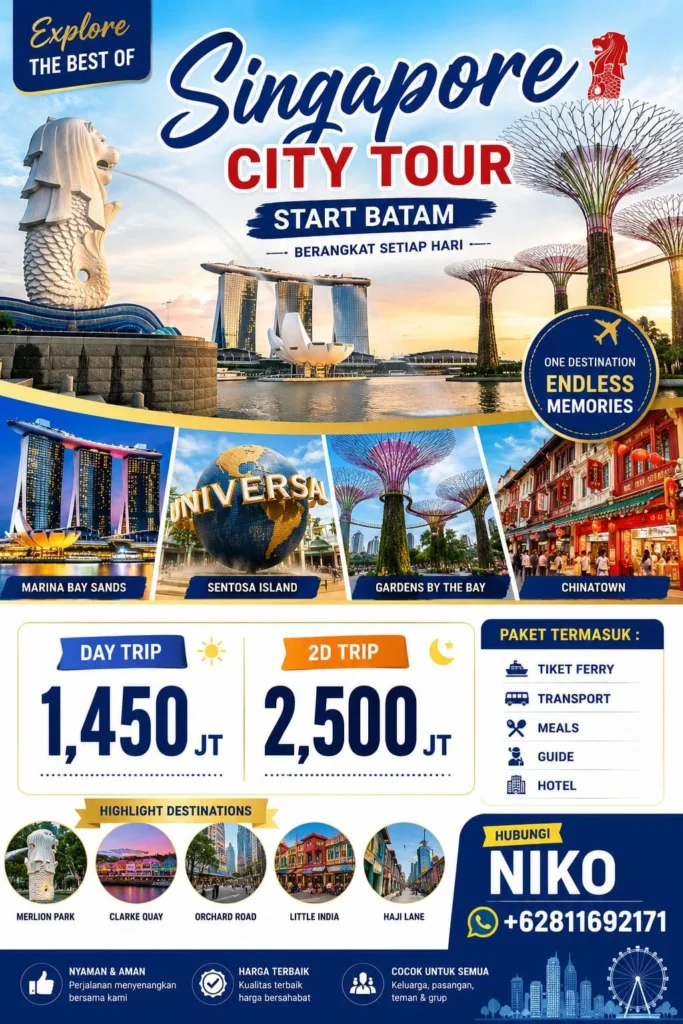 Explore The Best of Singapore City Tour (Start Batam)