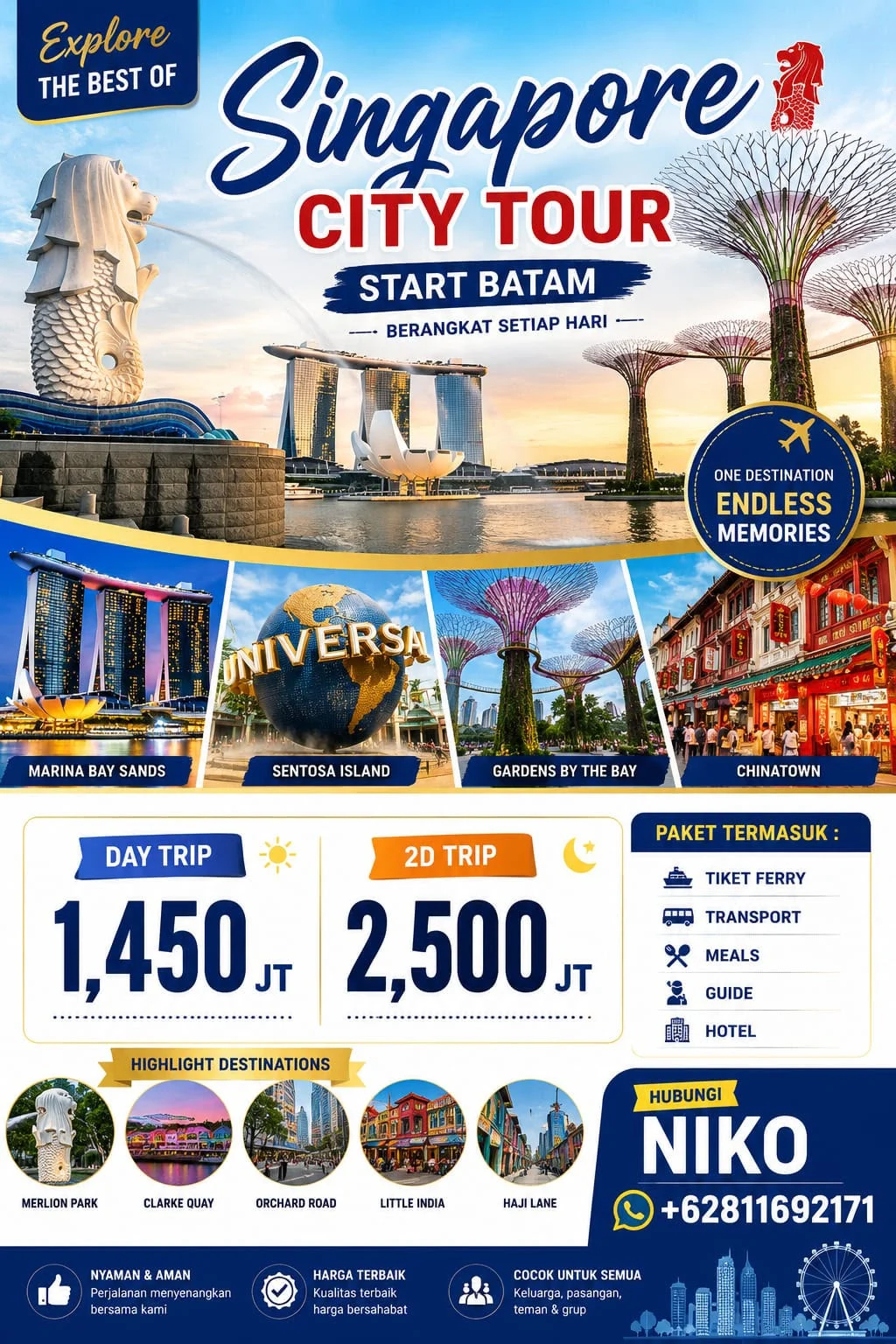 Explore The Best of Singapore City Tour (Start Batam)