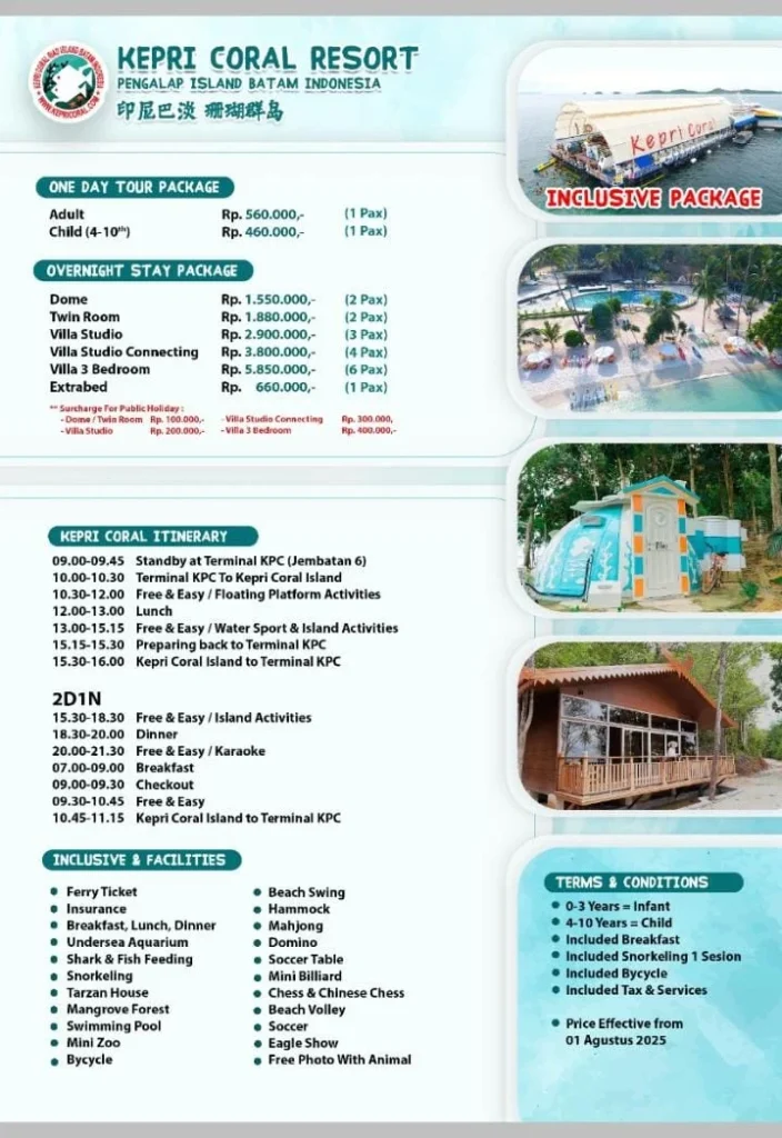 Kepri Coral Resort: Premium Island Getaway (1-Day & 2D1N)